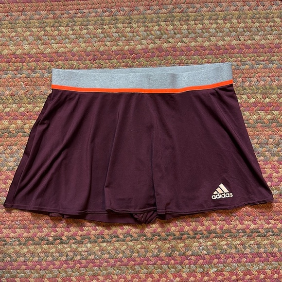 adidas Dresses & Skirts - ADIDAS ADIZERO MAROON SKORT MINI FLOWY SKIRT GOLF TENNIS Athletic
